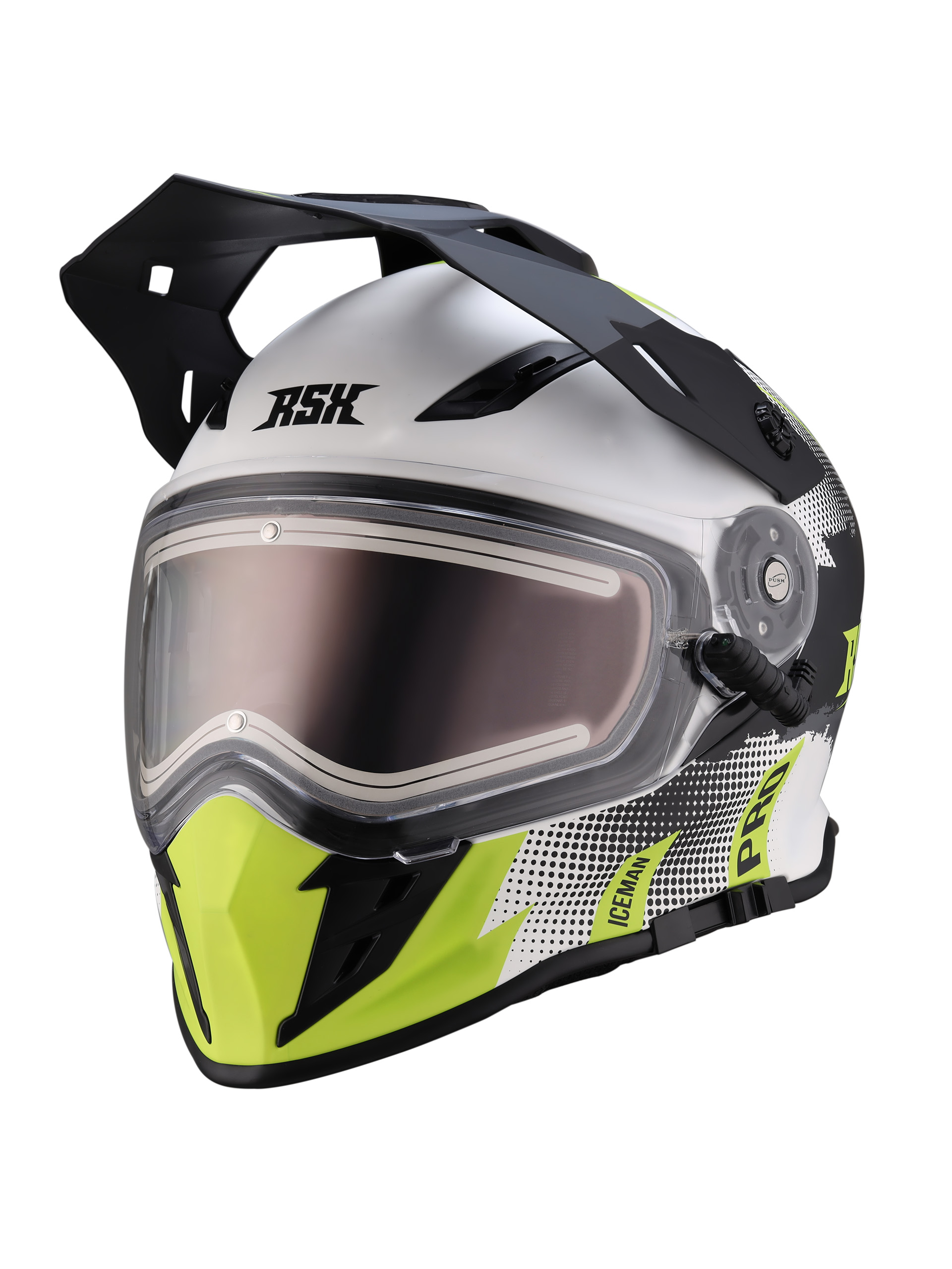Шлем dual sport RSX Iceman (H331) Winter (желтые очки) - фото 1