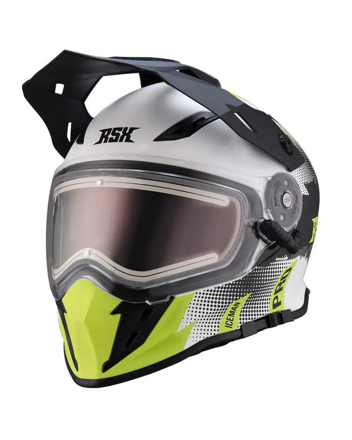 Шлем dual sport RSX Iceman (H331) Winter (желтые очки)