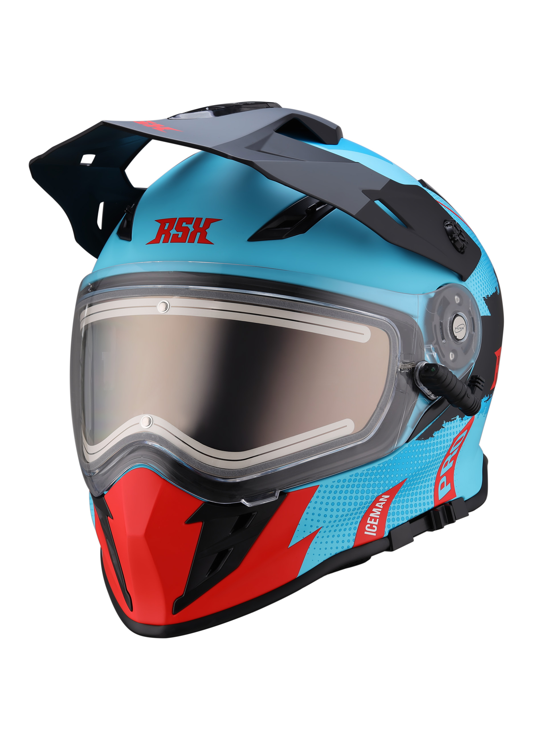 Шлем dual sport RSX Iceman (H331) Winter (желтые очки) - фото 1