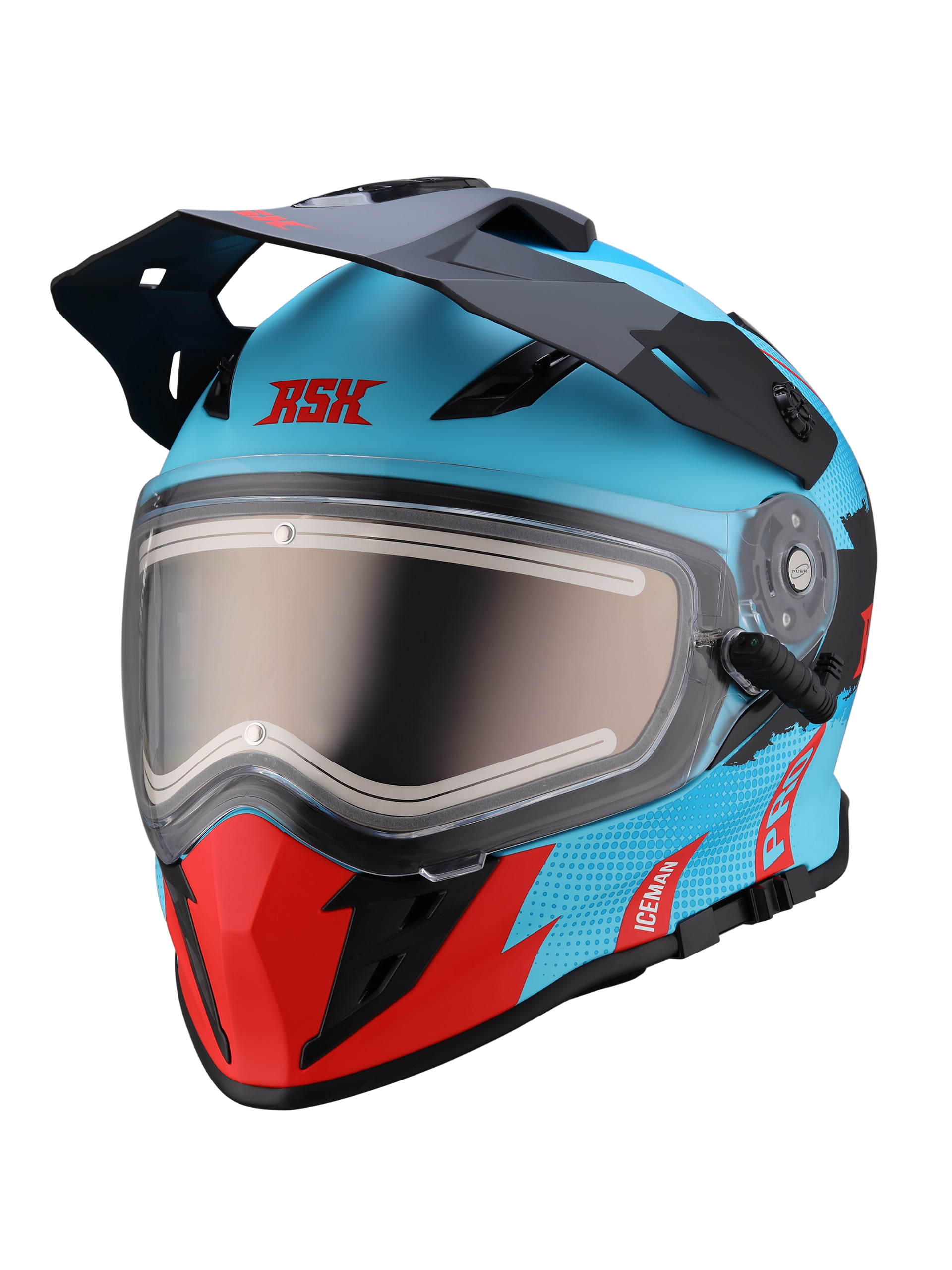 Шлем dual sport RSX Iceman (H331) Winter (желтые очки) - фото 5