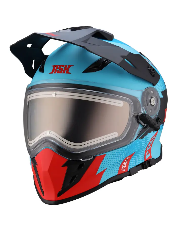 Шлем dual sport RSX Iceman (H331) Winter (желтые очки)