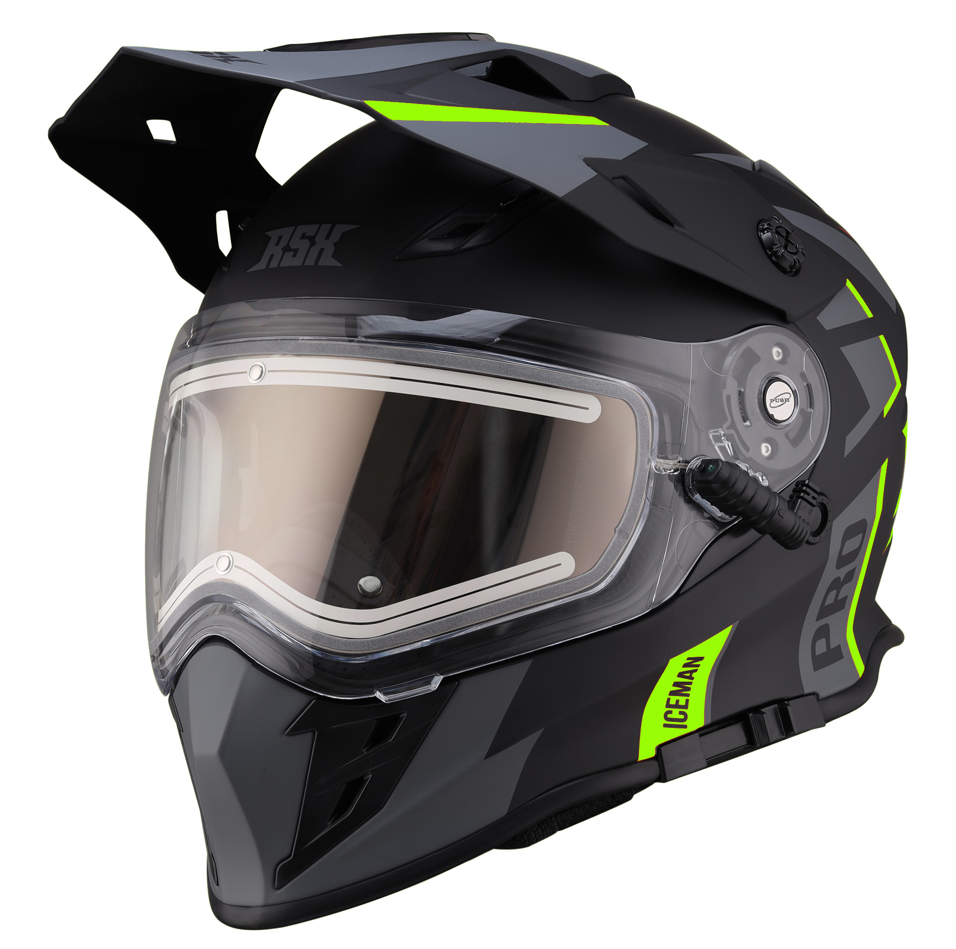 Шлем dual sport RSX Iceman (H331) Winter (желтые очки) - фото 1