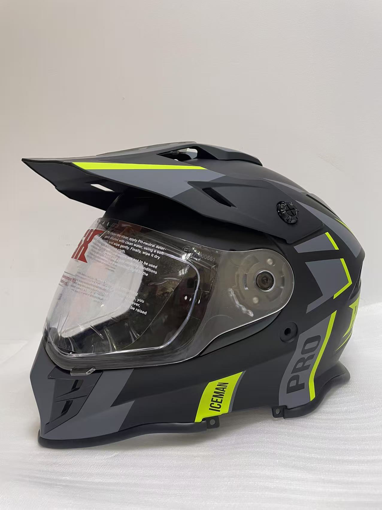 Шлем dual sport RSX Iceman (H331) Winter (желтые очки) - фото 5