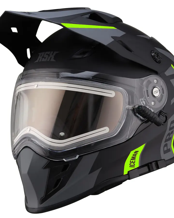 Шлем dual sport RSX Iceman (H331) Winter (желтые очки)