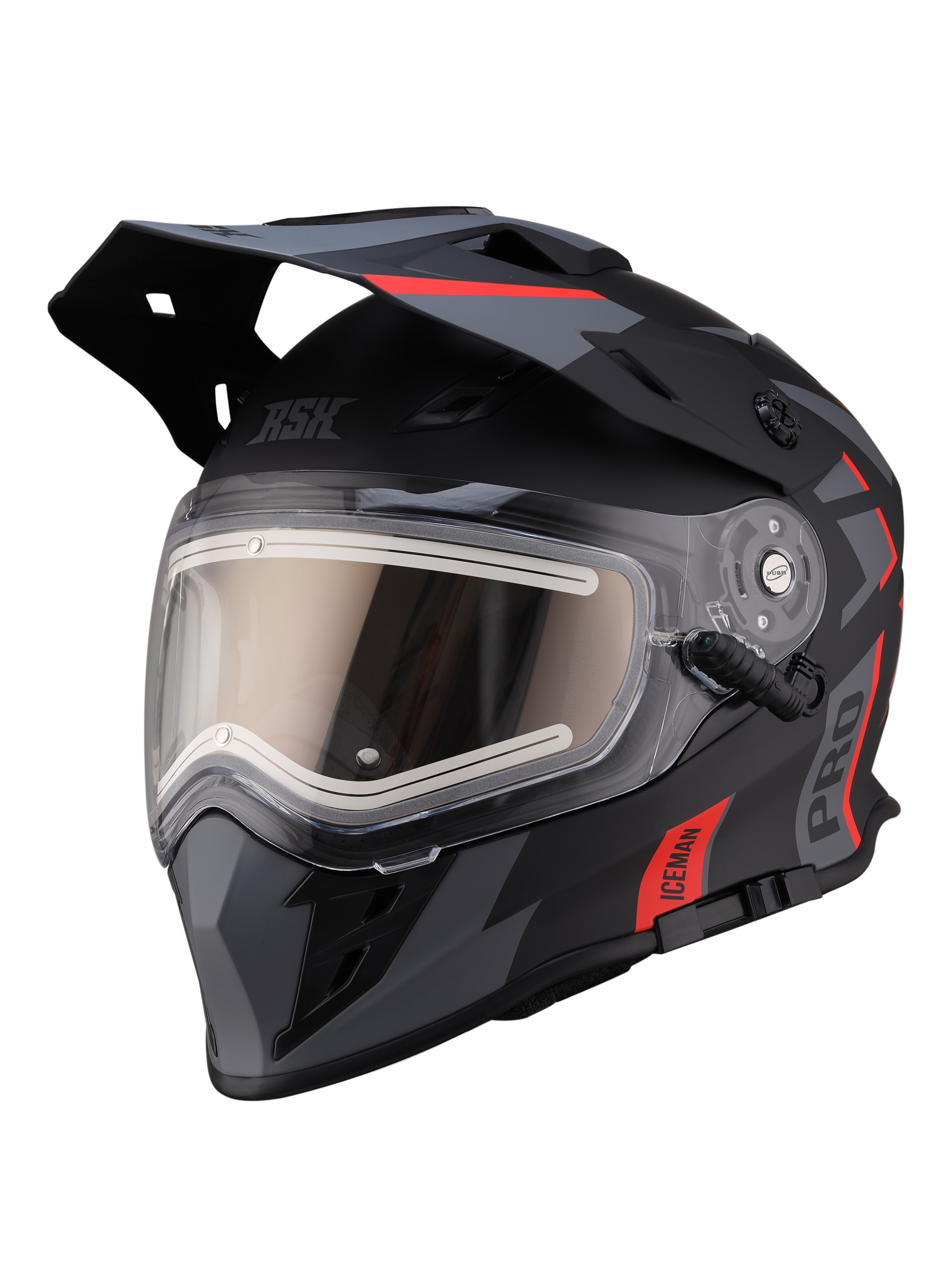 Шлем dual sport RSX Iceman (H331) Winter (желтые очки) - фото 1