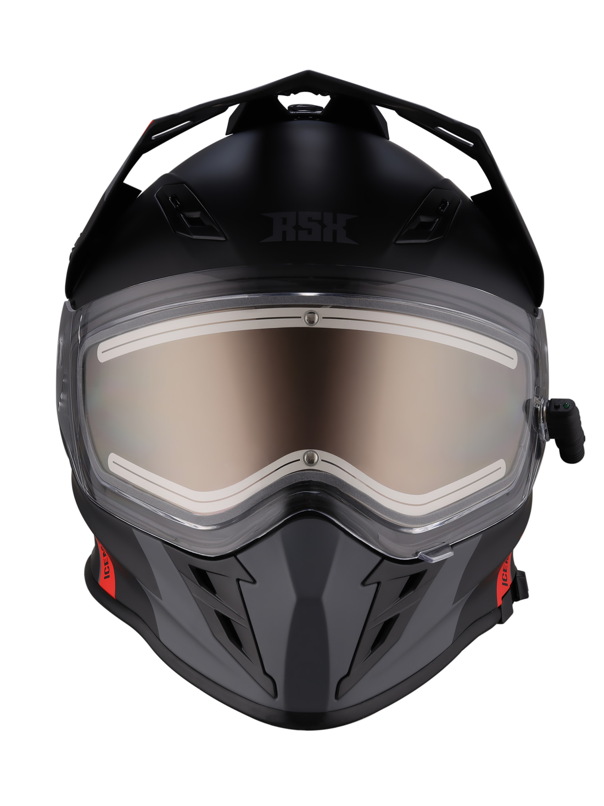 Шлем dual sport RSX Iceman (H331) Winter (желтые очки) - фото 7
