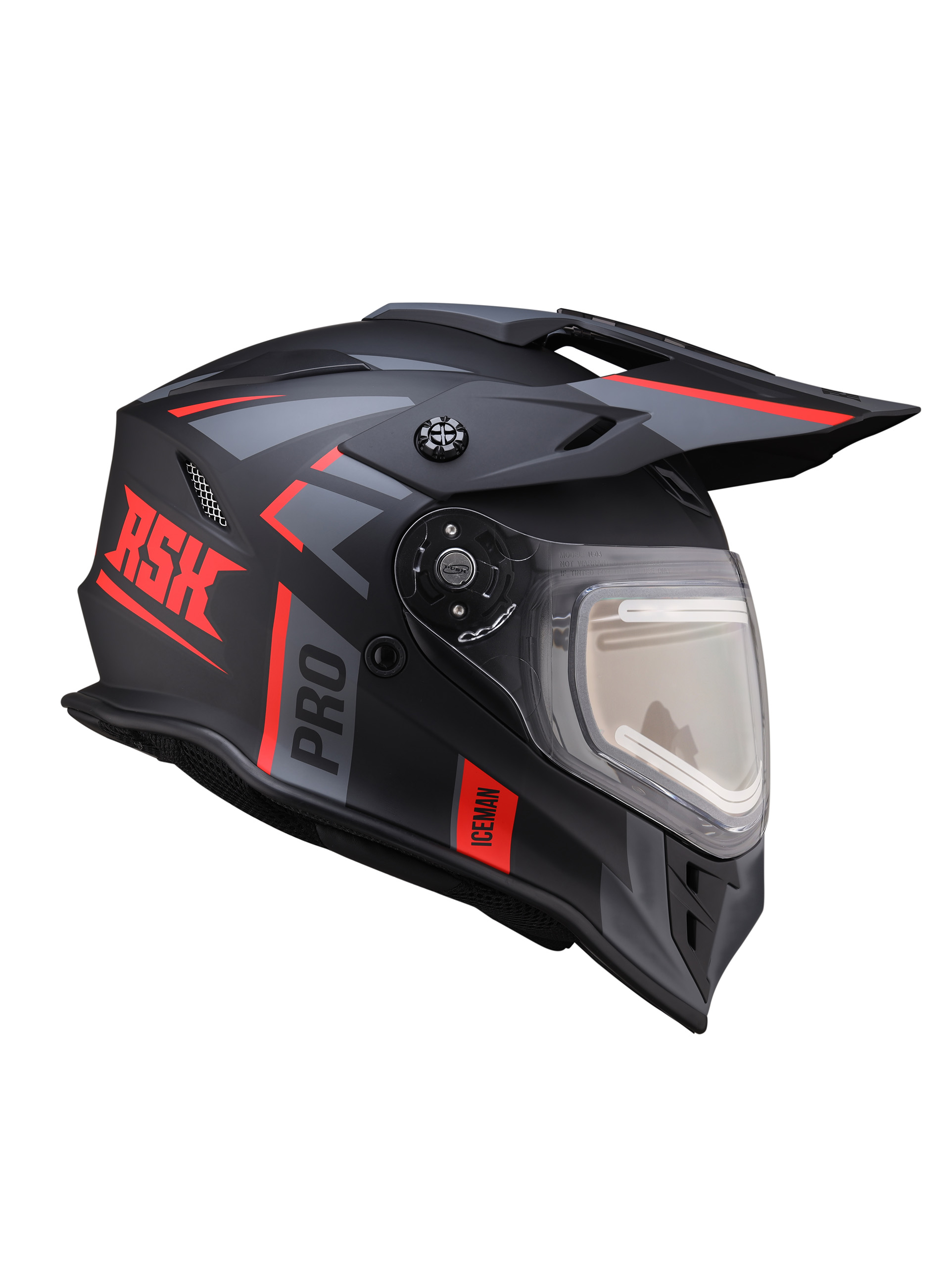 Шлем dual sport RSX Iceman (H331) Winter (желтые очки) - фото 8