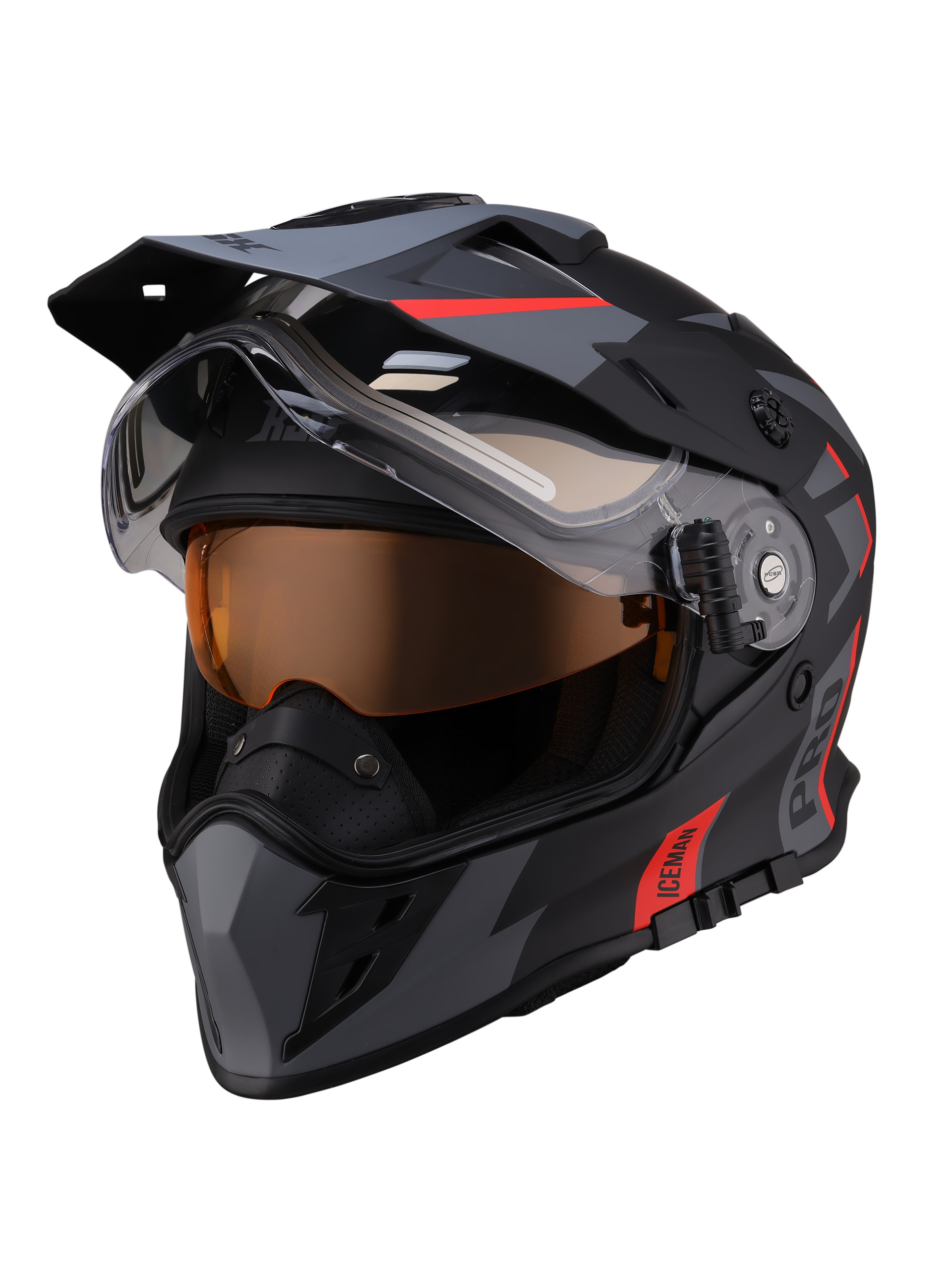 Шлем dual sport RSX Iceman (H331) Winter (желтые очки) - фото 10