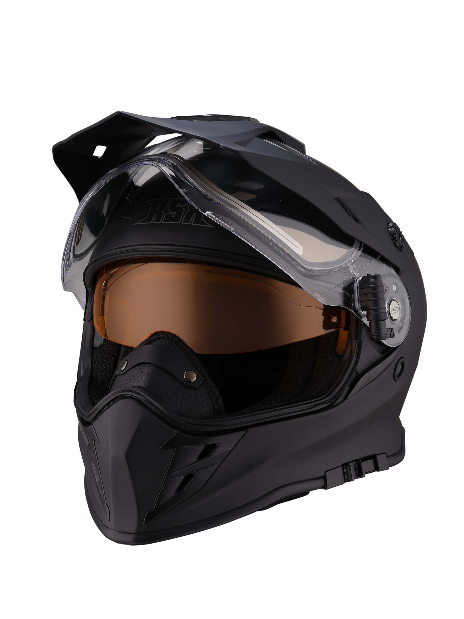 Шлем dual sport RSX Iceman (H331) Winter (желтые очки) - фото 9