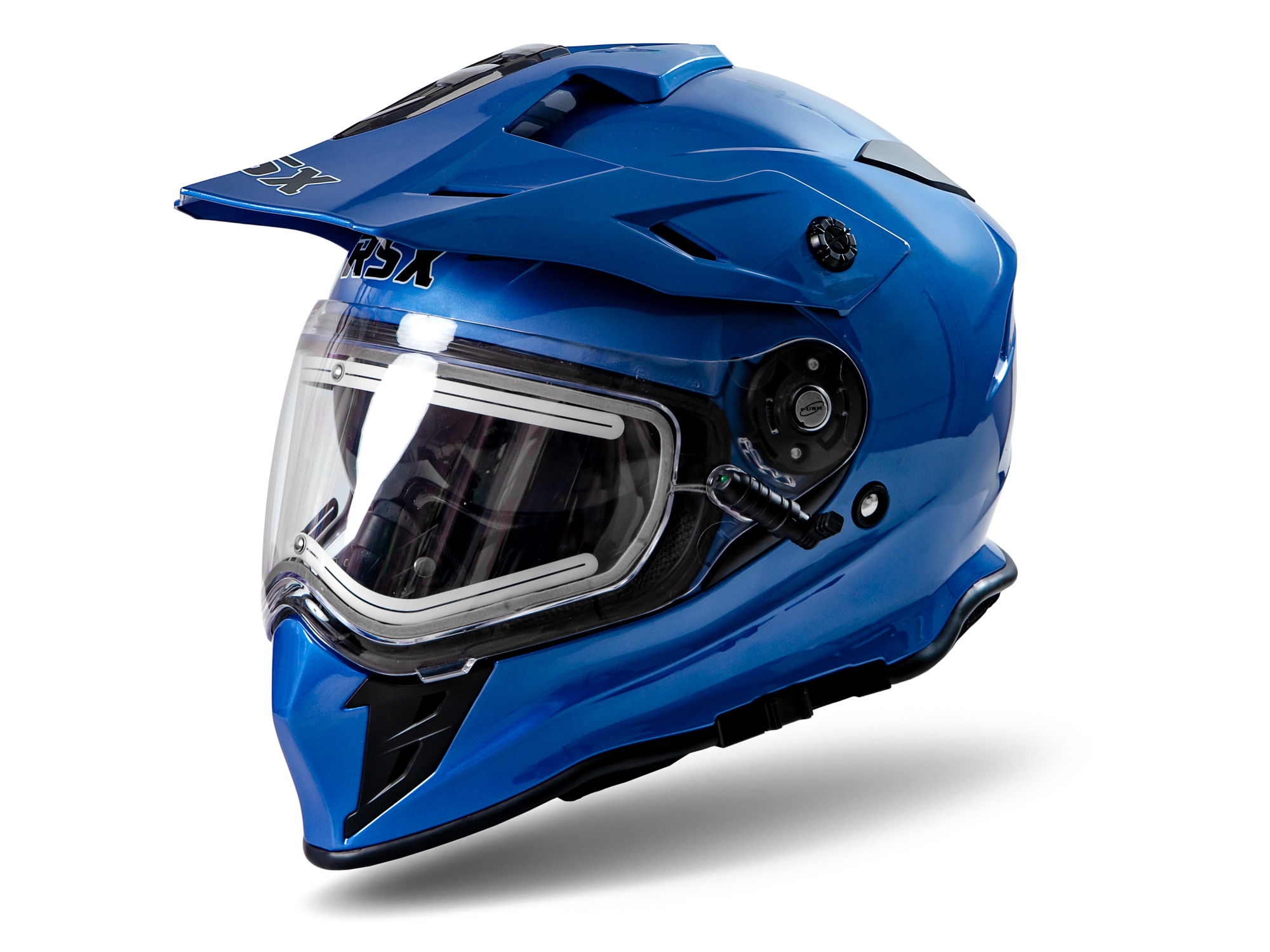 Шлем dual sport RSX Iceman (H331) Winter (черные очки) - фото 1