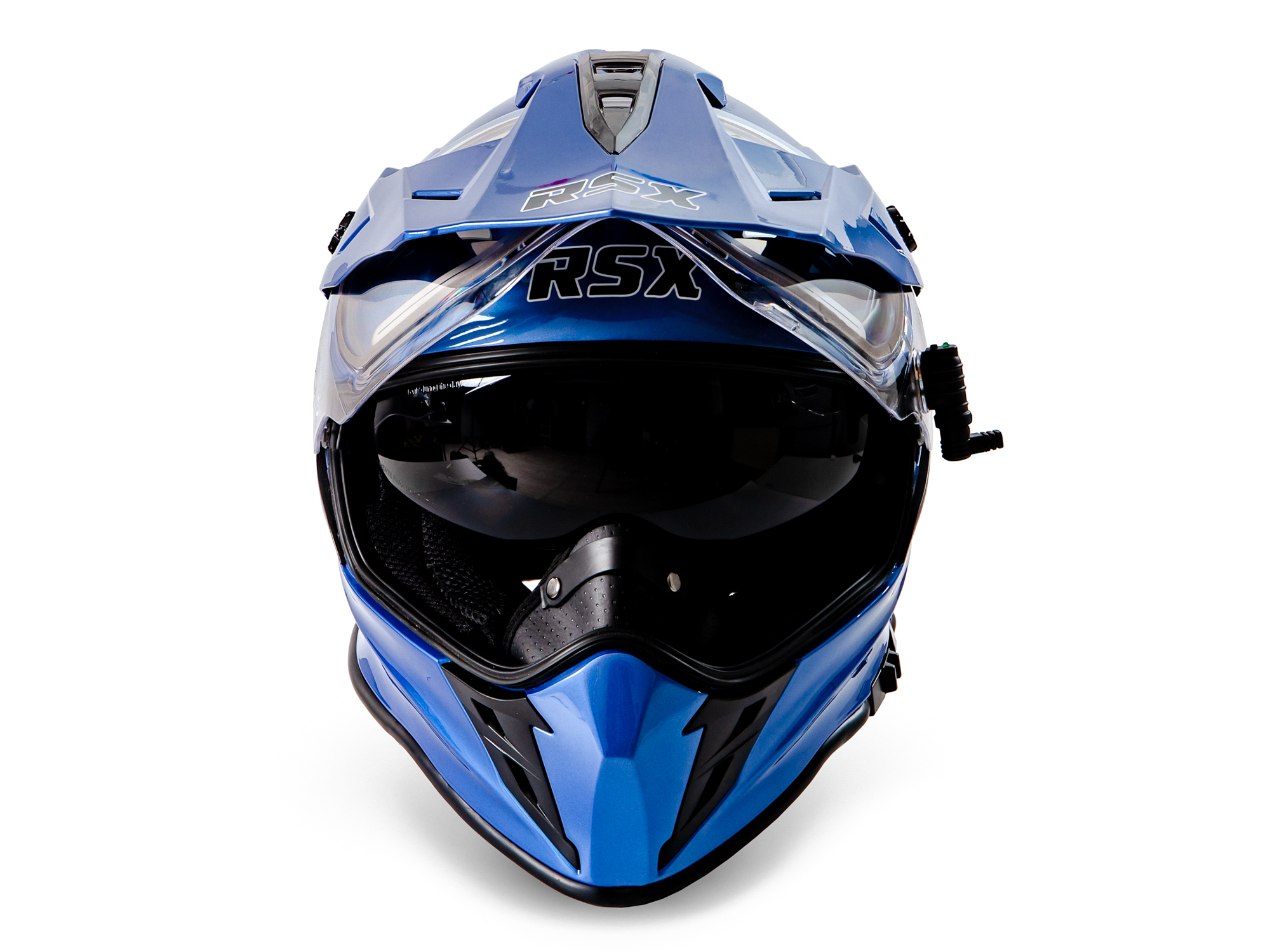 Шлем dual sport RSX Iceman (H331) Winter (черные очки) - фото 3