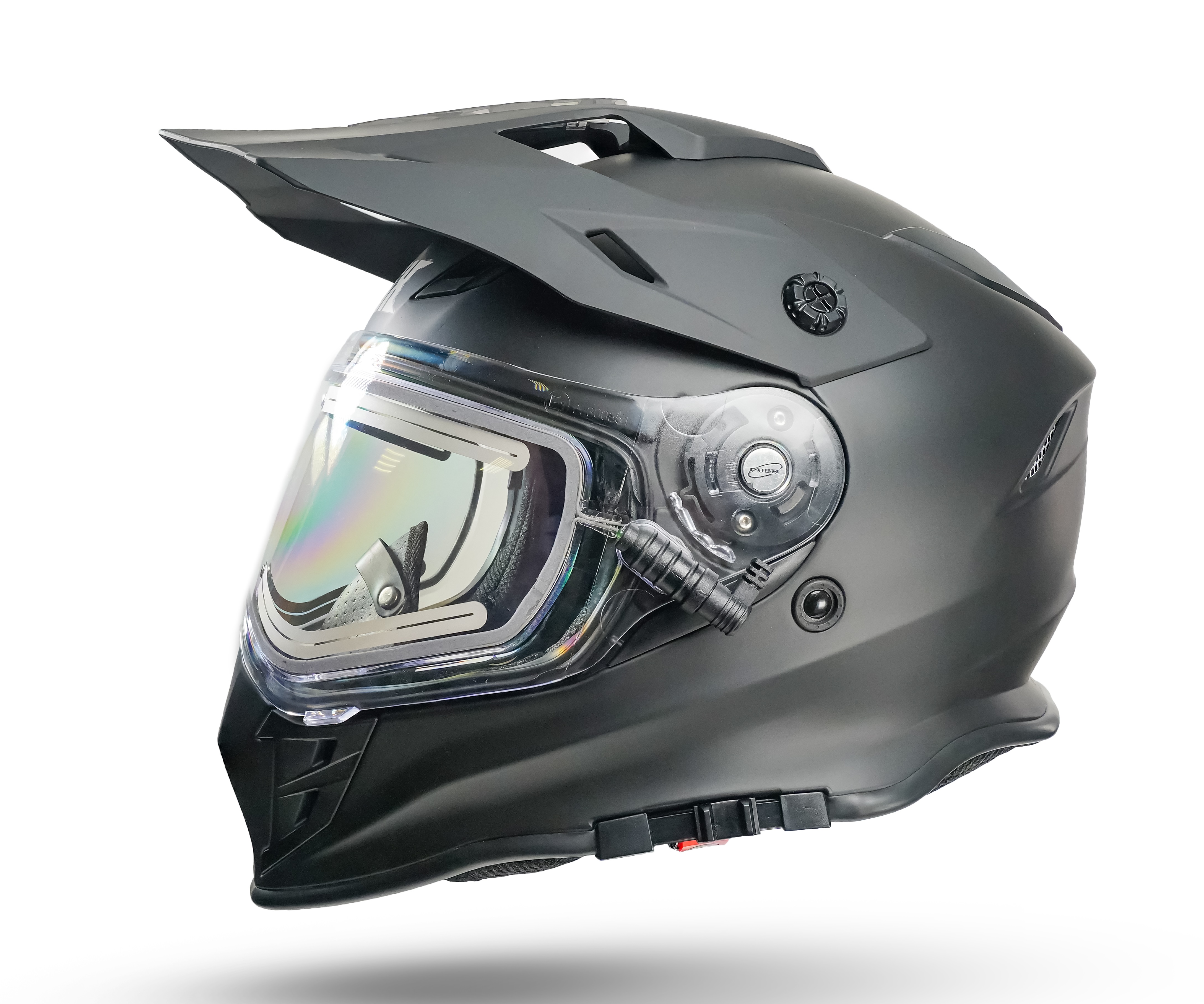 Шлем dual sport RSX Iceman (H331) Winter (черные очки) - фото 1