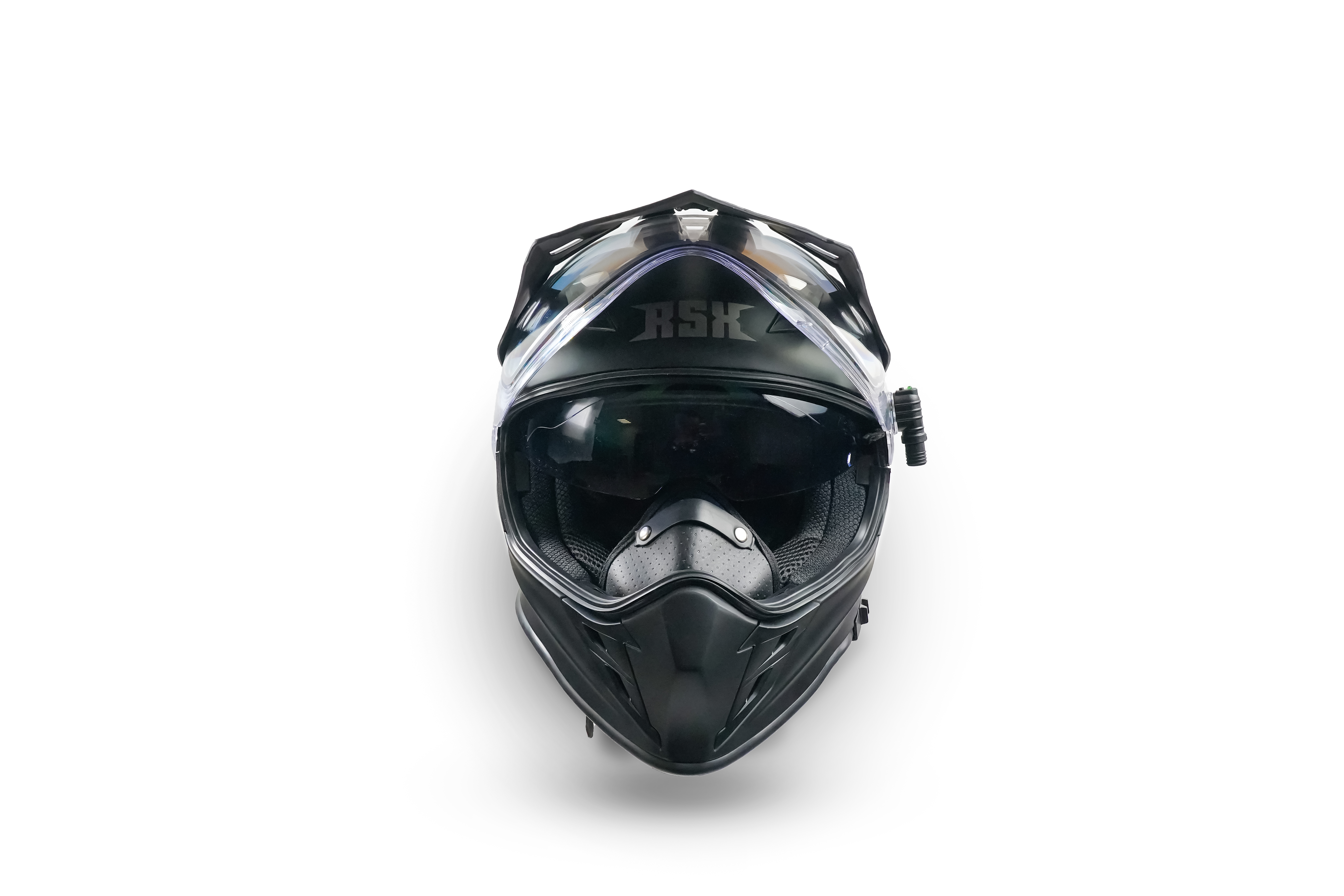 Шлем dual sport RSX Iceman (H331) Winter (черные очки) - фото 8
