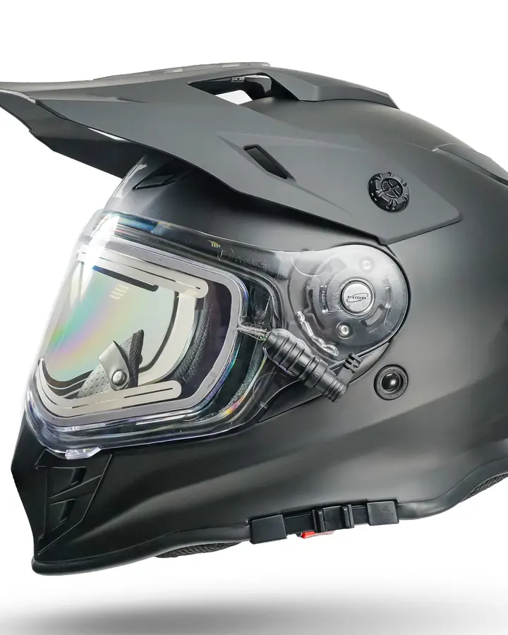 Шлем dual sport RSX Iceman (H331) Winter (черные очки)