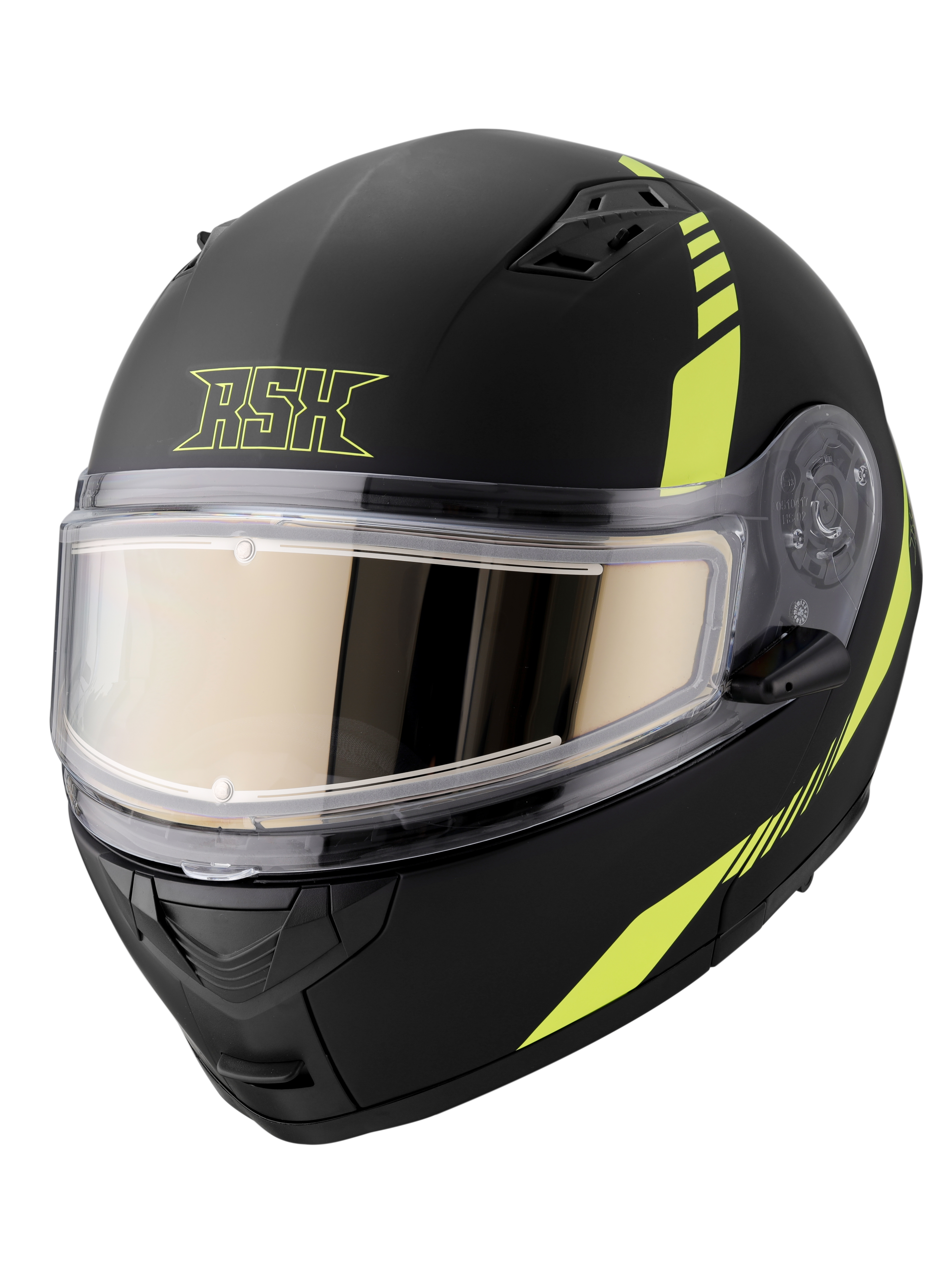 Шлем модуляр RSX Spark (HS159) Winter (желтые очки) - фото 2