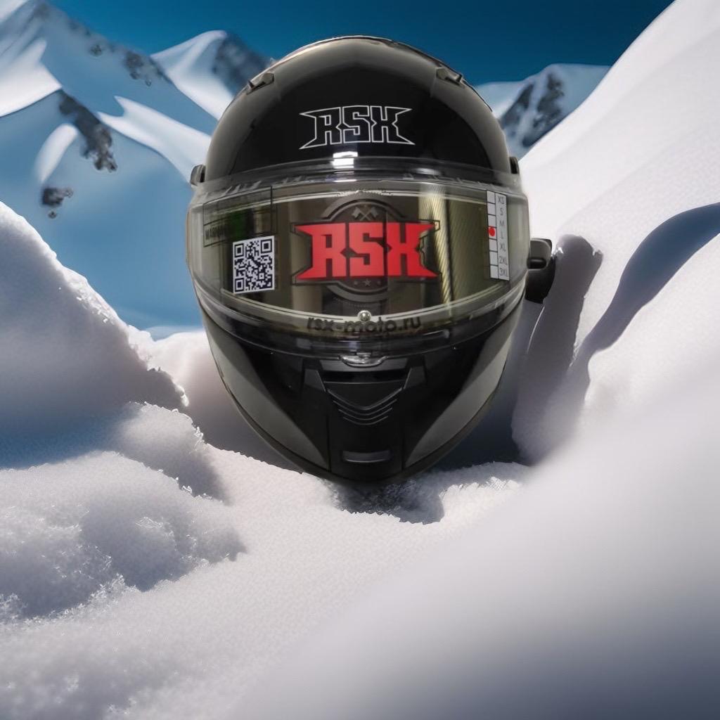 Шлем модуляр RSX Spark (HS159) Winter (желтые очки) - фото 2