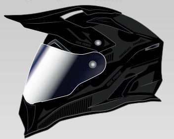 Шлем dual sport стекловолокно RSX Prime Fiberglass + ворот и сумка - фото 1