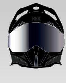 Шлем dual sport стекловолокно RSX Prime Fiberglass + ворот и сумка - фото 5